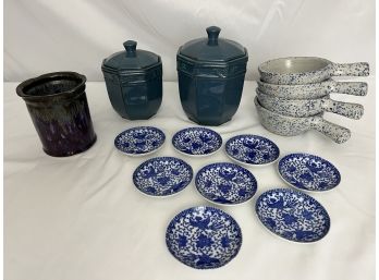 Collection Of Blue Ceramics