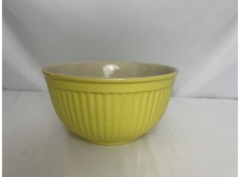 Vintage Yellow Ceramic Mixing Bowl