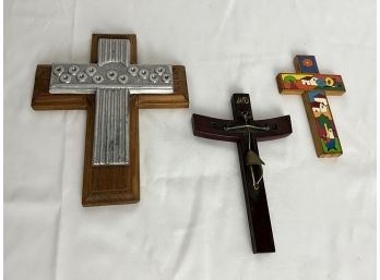 Trio Of Modern Crucifixes