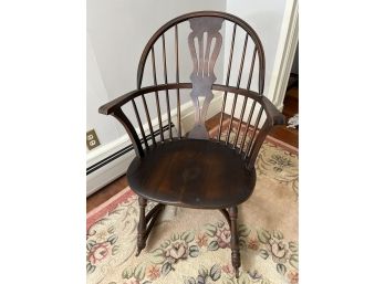 Antique Windsor Style Mahogany Rocking Chair
