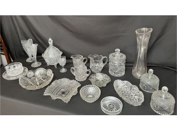 Extensive Collection Of Vintage Cut & Pressed Glass (1 Of 3)