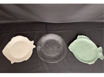 Trio Of Fish Design Serving Plates
