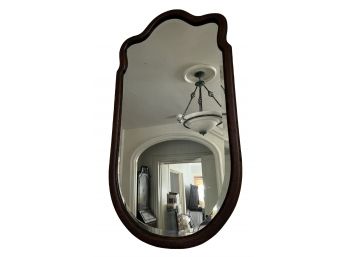 Antique Art Deco Beveled Shield Form Mirror