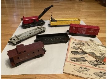 Collection Of 6 Vintage Circa 1950 LIONEL TRAINS With Paperwork And Pamphlets In Great Shape!
