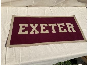 FINE Vintage EXETER ACADEMY Felt Banner In Excellent Condition