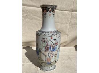 FINE Vintage/ Antique CHINESE PORCELAIN VASE WITH THE 8 IMMORTALS- Signed On Bottom!