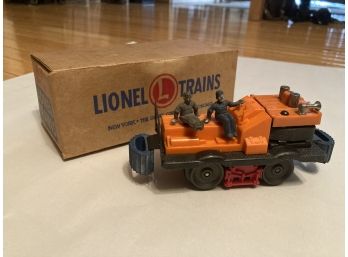 RARE! Vintage Circa 1950 LIONEL TRAINS 'gang Car' With Original Box-solid/ Heavy Car With Both Attendants