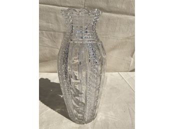 FANTASTIC Antique BRILLIANT PERIOD Cut Crystal Vase- Very Ornate Example!