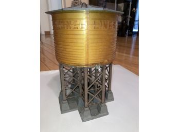 RARE! Circa 1950 LIONEL TRAINS WATER TOWER- High Grade- Trestle Base- Large Feature!!!
