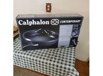 Brand New In Box 13' Calphalon Contemporary Nonstick Deep Skillet With Lid