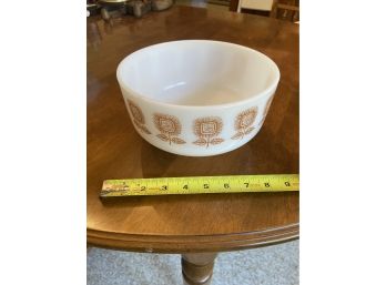 Brown Sunflower Pattern Mixing Bowls, Federal Glass Mixing Bowl (2 1/2 Qrt)