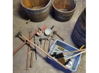 Assorted Wine Room Tools For The Wine Making & Barreling Process