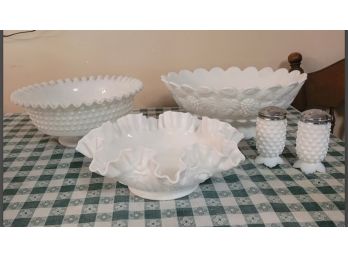 Kitchen And Living Room Milkglass Bowls