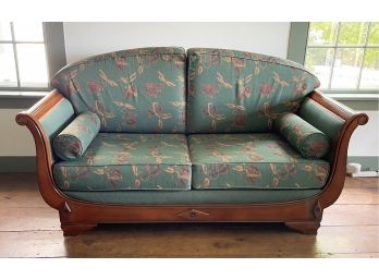 Art Deco Upholstered Wood Frame Sofa
