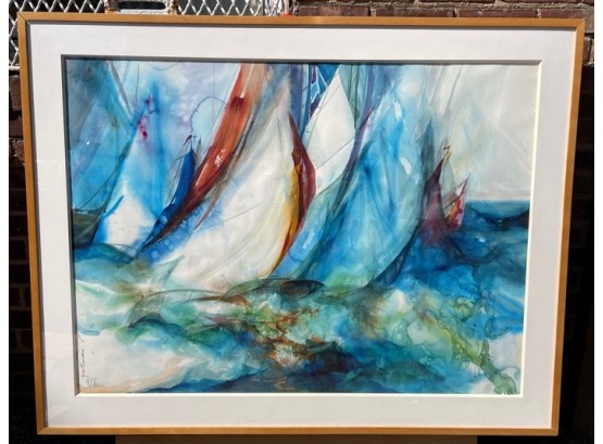 Signed Abstract Watercolor