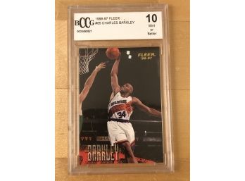 1996/97 Fleer #65 Charles Barkley Basketball Card - BCCG 10 MINT