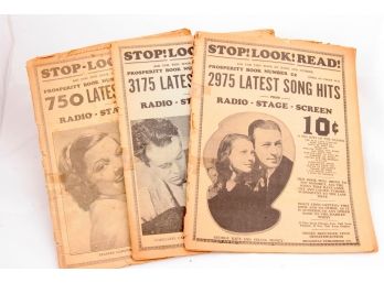 Lot Of Three Latest Song Hits Books - Circa 1930s / Henry Fonda Cover