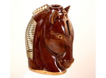 Mid Century RELCO Ceramic Horse Bank, Ceramic Horse Head Desk Organizer & Bank