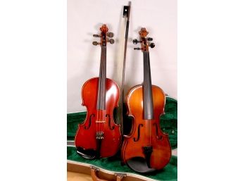 Two Violins By Carlo Robelli And Kiso Suzuki  W/Case