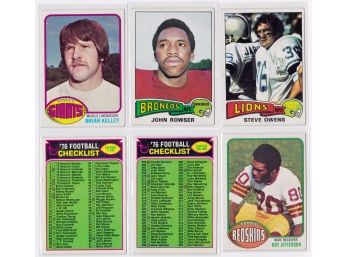 Lot Of Six 1975/76 Topps Football Cards