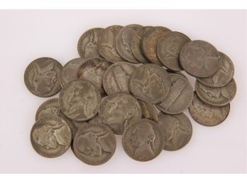 Lot Of 29 Silver Jefferson Nickel's Dated Between 1942-1945
