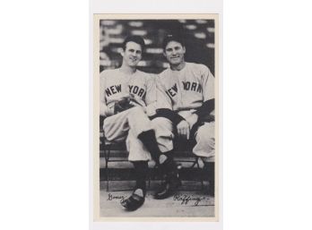 1936 GOUDEY WIDE PEN BASEBALL CARD - RED RUFFING & LEFTY GOMEZ YANKEES