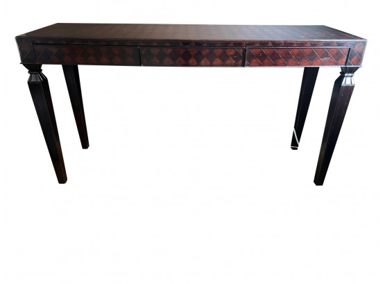 Long Harlequin Handmade Three Drawer Console Table -South Cone