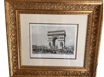 Framed Print In Ornate Gilded Frame - Arc De Triomphe De L'Etoile