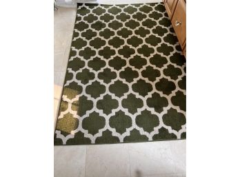 Green And White Area Rug