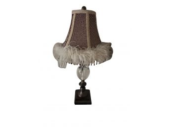 Decorative Table Lamp With Feathered Shade - Restoration Hardware