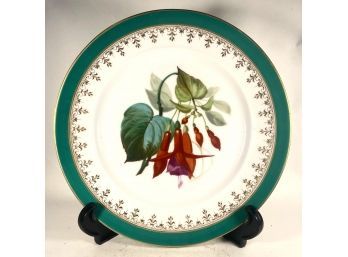 Ovington Brothers, Brooklyn Hand Painted Paris Porcelain Botanical Plate