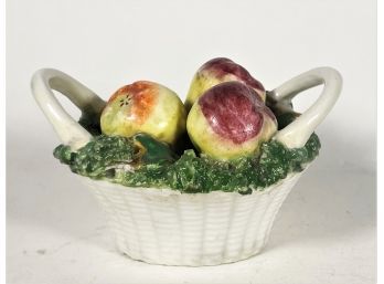 Antique Early Staffordshire Basket Of Fruit #4