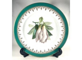 Ovington Brothers, Brooklyn Hand Painted Paris Porcelain Botanical Soup Plate