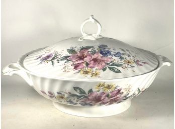 Royal Doulton Bone China Lidded Tureen With Flowers