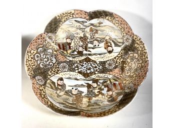 Antique Porcelain Enamel And Gold Decorated Bowl