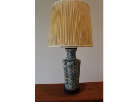 Ceramic Floral Lamp  30 Tall