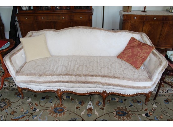 Antique Mahogany And Upholstery Sofa