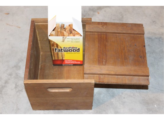 Kindling Box With Fatwood