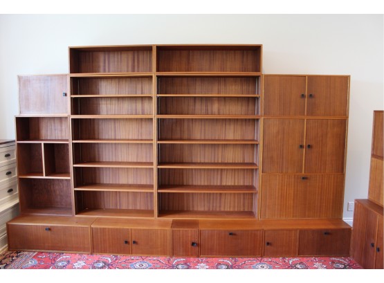 26 Piece Modular Mahogany Library!  (massive!!!) Cabinets Plus Open Bookcases (over $10,000 Value)