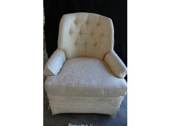 Upholstered Armchair - Tufted White