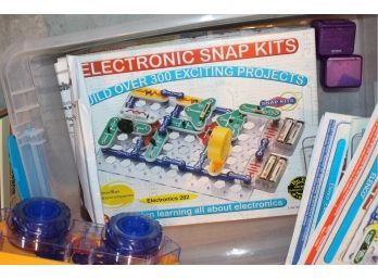 Bin With Snap Circuit Sets