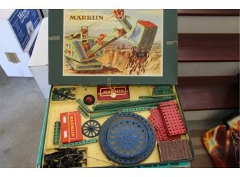 German Marklin 1032 Green Box Vintage Building Toy (Like Erector)
