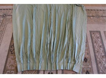 2 Green 41 By 83 Curtain Panels - Uneven Color