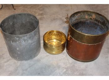Copper, Brass And Tin Buckets