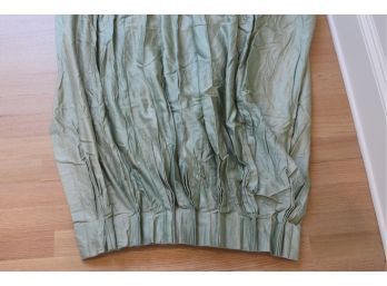 2 Green 28 By 80 Curtain Panels - Uneven Color