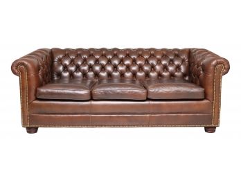 Hancock & Moore Tufted Chesterfield Leather Sofa