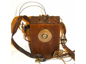 Circa 1901 Western Electric Wood Encased Brass Trim Repairman Telephone