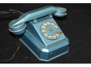 Vintage Battery Operated Metal Toy Telephone - Very Cool
