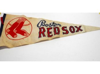 1960s Keezer Boston Redsox Banner Baseball