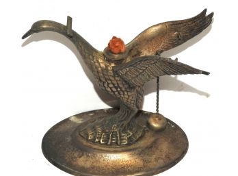 1930s Silver Plated Swan Oil Lamp